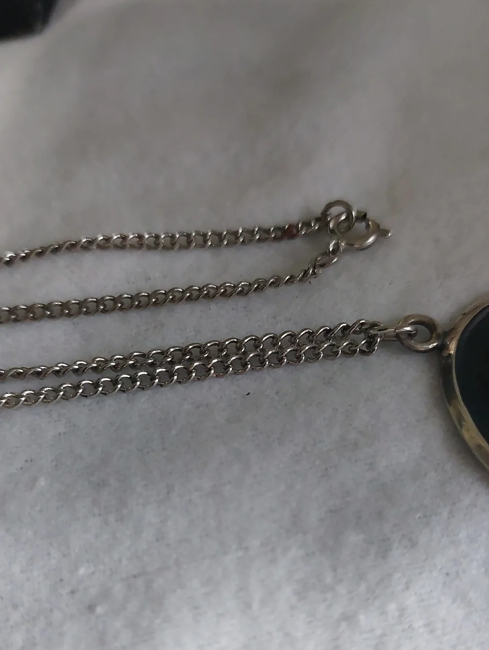 Vintage International Sterling Silver Oval Repoussé Rose Pendant Necklace